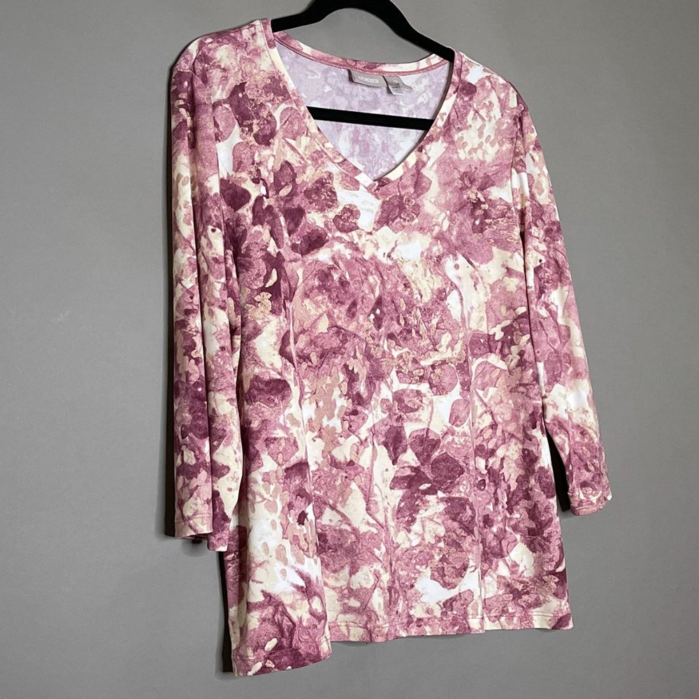 Chico's Floral Top Size 2 or US‎ Large/12